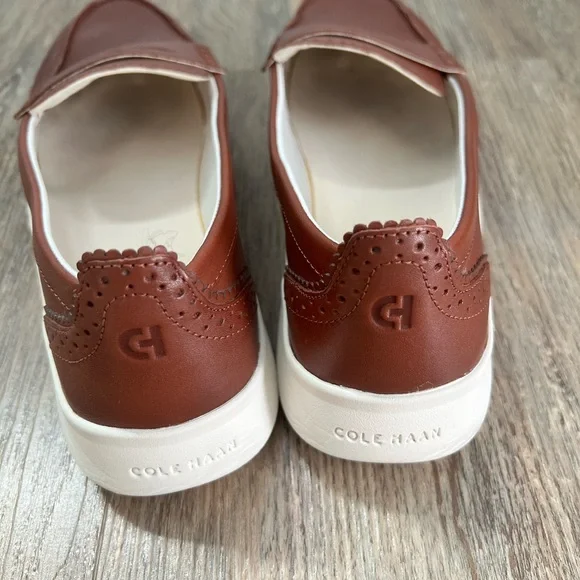 Cole Haan Tan Leather Penny Loafers - Picture 2 of 6